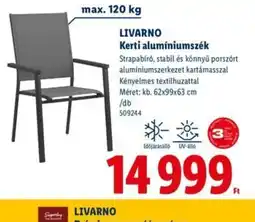 Lidl LIVARNO Kerti alumíniumszék ajánlat