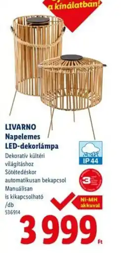 Lidl LIVARNO Napelemes LED-dekorlámpa ajánlat