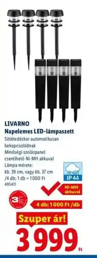 Lidl LIVARNO Napelemes LED-lámpaszett ajánlat
