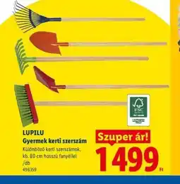 Lidl LUPILU Gyermek kerti szerszám ajánlat