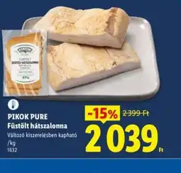 Lidl PIKOK PURE Füstölt hátszalonna ajánlat