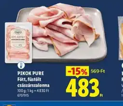 Lidl PIKOK PURE Főtt császárszalonna ajánlat