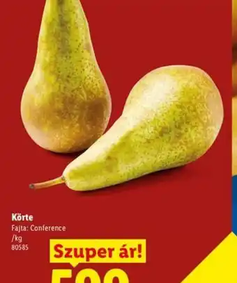 Lidl Körte ajánlat
