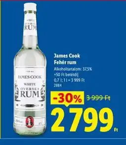 Lidl James Cook Fehér rum ajánlat