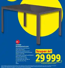 Lidl LIVARNO Alumínium kerti asztal ajánlat
