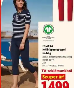 Lidl ESMARA Női capri nadrág ajánlat