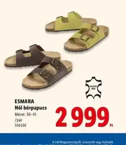 Lidl ESMARA Női bőrpapucs ajánlat
