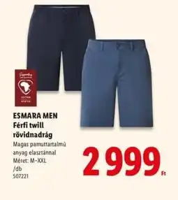 Lidl ESMARA MEN Férfi twill rövidnadrág ajánlat