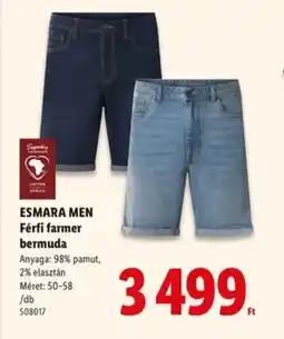 Lidl ESMARA MEN Férfi farmer bermuda ajánlat