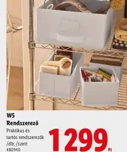 Lidl W5 Rendszerező ajánlat