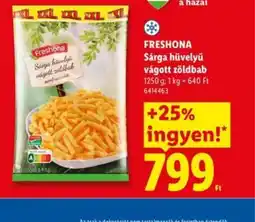 Lidl FRESHONA Sárga hüvelyű zöldbab ajánlat