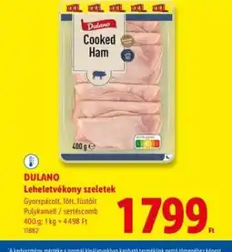 Lidl DULANO Leheletvékony szeletek ajánlat