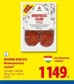 Lidl HAZÁNK KINCSEI Nemespenészes szalámi ajánlat