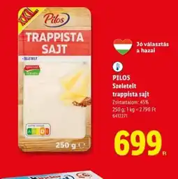 Lidl PILOS Szeletelt trappista sajt ajánlat