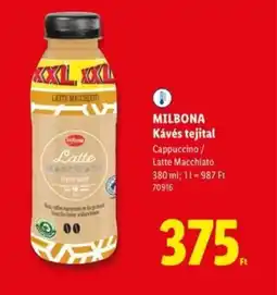 Lidl MILBONA Kávés tejital ajánlat