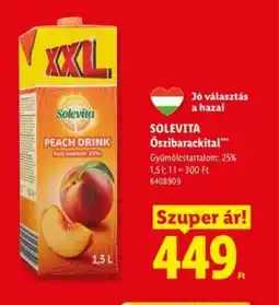 Lidl SOLEVITA Őszibarackital ajánlat