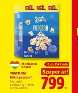 Lidl SNACK DAY Mikro popcorn ajánlat