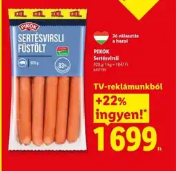 Lidl PIKOK SERTÉSVIRSLI FÜSTÖLT ajánlat