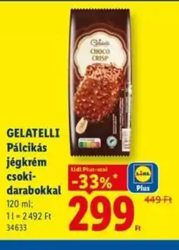 Lidl GELATELLI Pálcikás jégkrém csokidarabokkal ajánlat