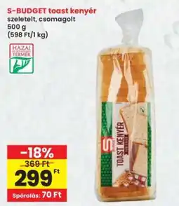 Interspar S-BUDGET toast kenyér ajánlat