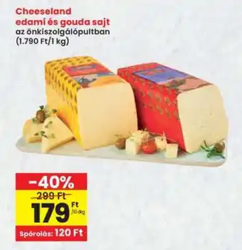Interspar Cheeseland edami és gouda sajt ajánlat