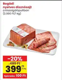 Interspar Bogádi nyelves disznósajt ajánlat