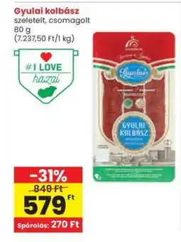 Interspar Gyulai kolbász ajánlat