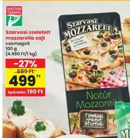 Interspar Szarvasi szeletelt mozzarella sajt ajánlat