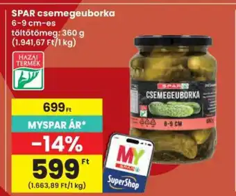 Interspar SPAR csemegeuborka ajánlat