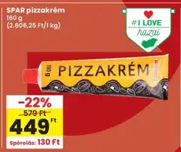 Interspar SPAR pizzakrém ajánlat