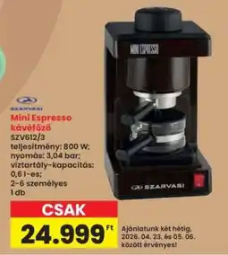 Interspar Mini Espresso kávéfőző ajánlat