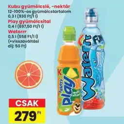 Interspar Kubu gyümölcslé, -nektár ajánlat