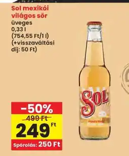 Interspar SOL mexikói világos sör ajánlat