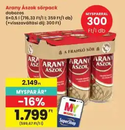 Interspar Arany Ászok sörpack ajánlat