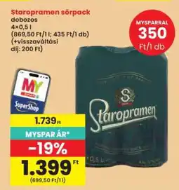 Interspar Staropramen sörpack ajánlat