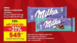 Interspar MILKA Táblás csokoládé ajánlat