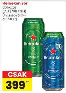Spar Heineken sör ajánlat