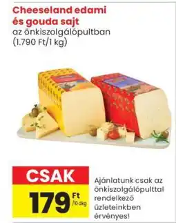 Spar Cheeseland edami és gouda sajt ajánlat