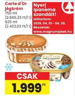 Spar CARTE D'OR Jégkrém ajánlat