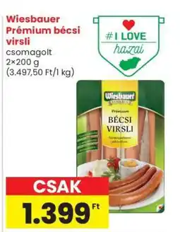Spar Market Wiesbauer Prémium bécsi virsli ajánlat