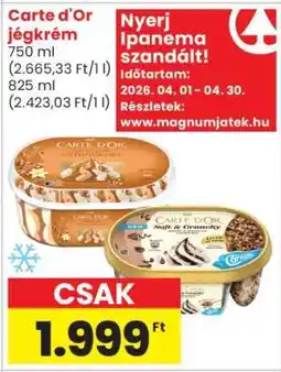 Spar Market CARTE D'OR Jégkrém ajánlat