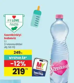Spar Szentkirályi babavíz ajánlat