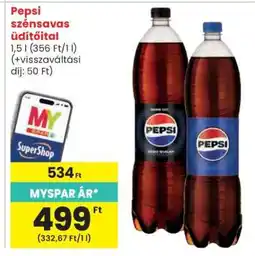 Spar Pepsi szénsavas üdítőital ajánlat