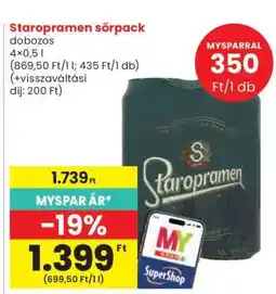Spar Staropramen sörpack ajánlat