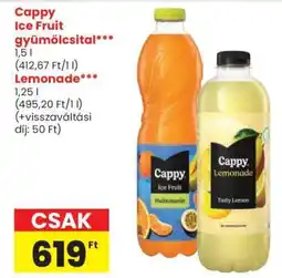 Spar Cappy Ice Fruit gyümölcsital / Lemonade ajánlat