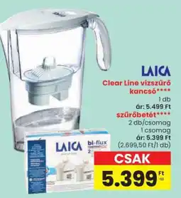 Spar LAICA Clear Line vízszűrő kancsó ajánlat
