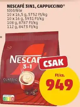 PENNY NESCAFÉ 3IN1, CAPPUCCINO ajánlat