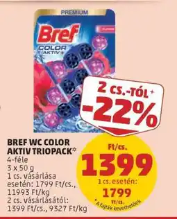 PENNY Bref WC Color Aktiv Triopack ajánlat