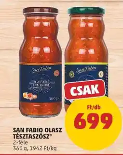 PENNY SAN FABIO OLASZ TÉSZTASZÓSZ ajánlat