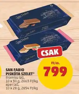 PENNY San Fabio Piskóta Szelet ajánlat